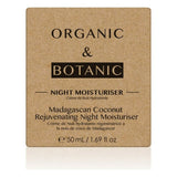 Crème de nuit Madagascan Coconut Organic & Botanic (50 ml)