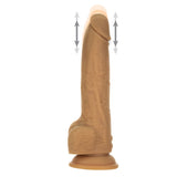 Masturbateur Thrusting Dong with Remote 9 Inch Caramel (15,2 cm)