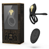 Anneaux pour pénis et à billes vibrantes Zalo Bayek Obsidian Noir