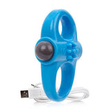 Anneau de Pénis vibrant The Screaming O Charged Yoga Bleu