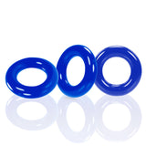 Tri Bague pénis Oxballs Willy Bleu (3 pcs)