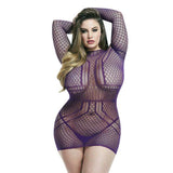 Robe Sexy à Manches Longues Lapdance Pourpre
