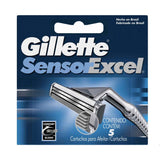 Rechanges pour Lame de Rasoir Sensor Excel Gillette (5 uds)