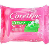 Lingettes imprégnées Carefree Aloe Vera (20 Unités)