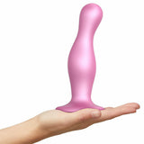 Gode Curvy Metallic Sugar  Strap-on-me L Rose Silicone