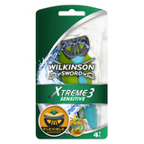 Rasoirs Jetables Wilkinson Sword Xtreme-3 Sensitive 4 Unités