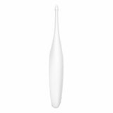 Vibratore Clitorideo Curvo Satisfyer Bianco (17 x 3 cm)