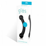 Gode Double Taureau Noir en Verre Glas E25400