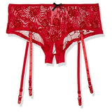 Shorty rose rouges ouverture entrejambe L Baci Lingerie BW3122-REDL