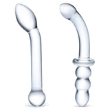 Gode Curved G-Spot Glas Pleasure 2 Pièces