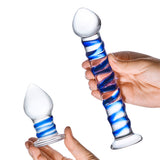Doppia Testa Glas Swirly & Butt 2 Pezzi