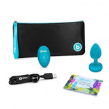 Plug Anal B-Vibe Aquamarine Bleu Taille S/M