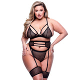 Set di Lingerie Baci Lingerie Nero 3 Pezzi