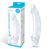Double Penetration Stroker Masturbator mit doppelter Öffnung (Anus und Schamlippenform) Glas Girthy