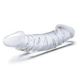 Double Penetration Stroker Masturbator mit doppelter Öffnung (Anus und Schamlippenform) Glas Girthy