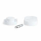 Verre Pliable avec Boîte à Pilules 146006 Blanc (220 ml) (100 Unités)