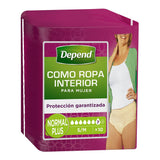 Protecteur pour Incontinence Depend Plus S/M (10 uds)