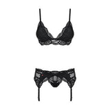 Ensemble de Lingerie en Dentelle Obsessive 810-SEG-1 (3 pcs)