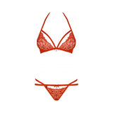 Ensemble de Lingerie Obsessive 838-SET-3 Rouge Taille S/M (2 pcs)
