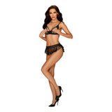 Set di Lingerie Heartia Obsessive Nero (3 pcs)