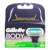 Lames de Rasoir de Rechange Body Gillette (2 uds)
