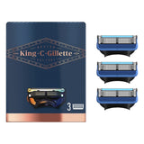 Rechanges pour Lame de Rasoir King C Gillette Gillette King (3 uds)