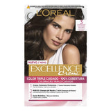 Teinture permanente Excellence L'Oreal Make Up Chatain foncé
