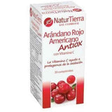 Supplément Alimentaire Naturtierra Arándano Rojo Americano Rouge Myrtilles Américain (30 comprimés) (30 uds)