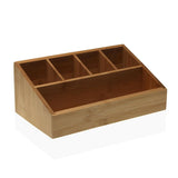 Organisateur de maquillage Versa 14,2 x 10 x 25,5 cm Acier Bambou