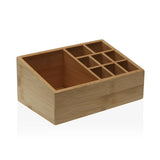 Organisateur de maquillage Versa 13 x 8,8 x 20 cm Acier Bambou