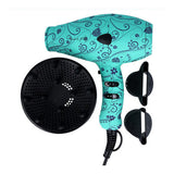 Sèche-cheveux R&J Albi Pro Compact Fleurs Bleu 2000W