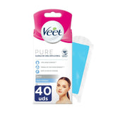 Bandes Épilatoire Faciales Veet Pure Peau sensible (40 Unités)