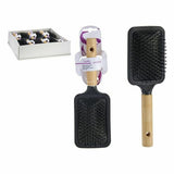 Brosse Démêlante Noir Bois Marron Plastique