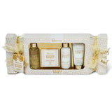 Ensemble de Bain IDC Institute Gold Candy Citrique 4 Pièces Bois de cèdre