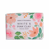 Barre de savon naturel White & Pink Clay Vera & The Birds (100 g)